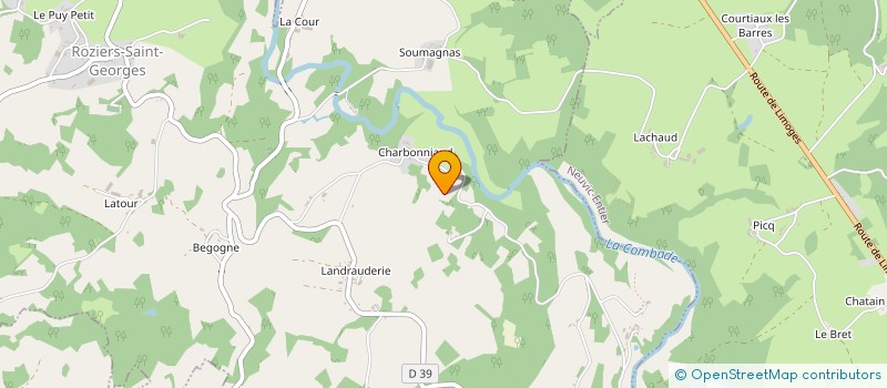 localisation de l'entreprise HALIASTUR à ROZIERS-SAINT-GEORGES