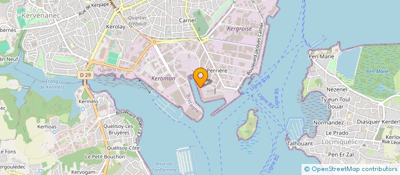 localisation de l'entreprise HALIEUTEC à LORIENT