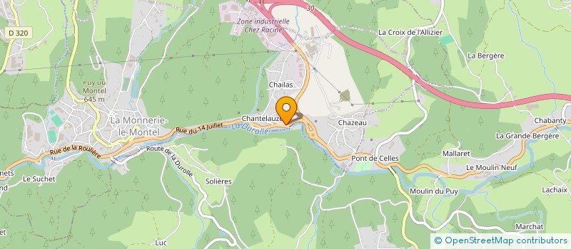 localisation de l'entreprise HALIEUTIQUEMENT VOTRE  LA MONNERIE-LE-MONTEL