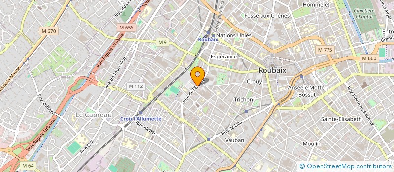 localisation de l'entreprise HALL PANINI TACOS  ROUBAIX