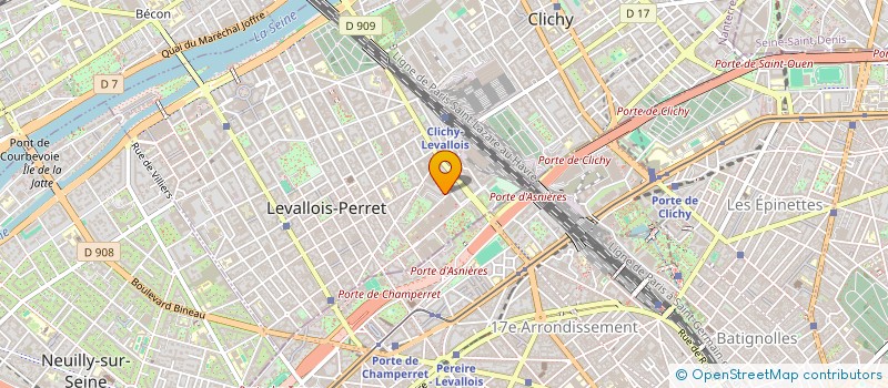 localisation de l'entreprise HALLADJ à LEVALLOIS-PERRET