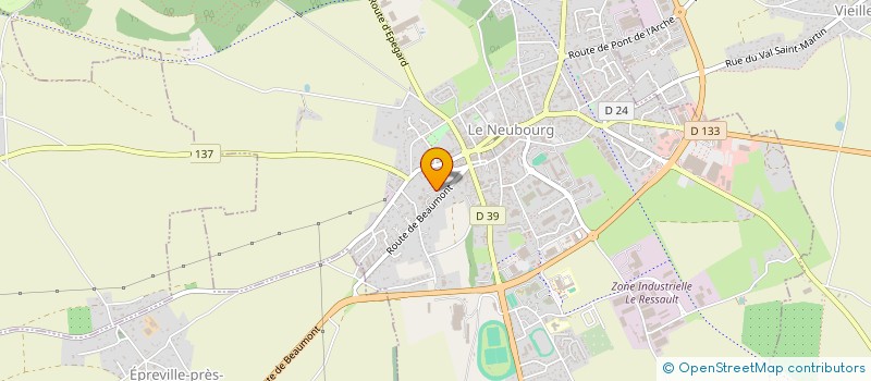 localisation de l'entreprise HALLBART  LE NEUBOURG