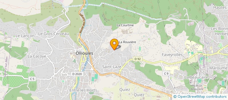 localisation de l'entreprise HALLEBARDE  OLLIOULES