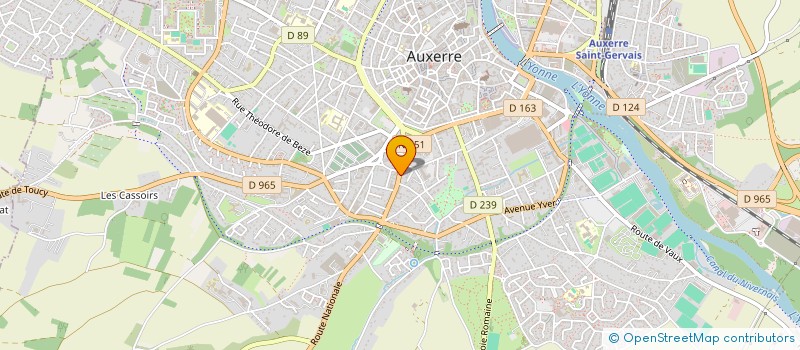 localisation de l'entreprise HALLEGOT  AUXERRE