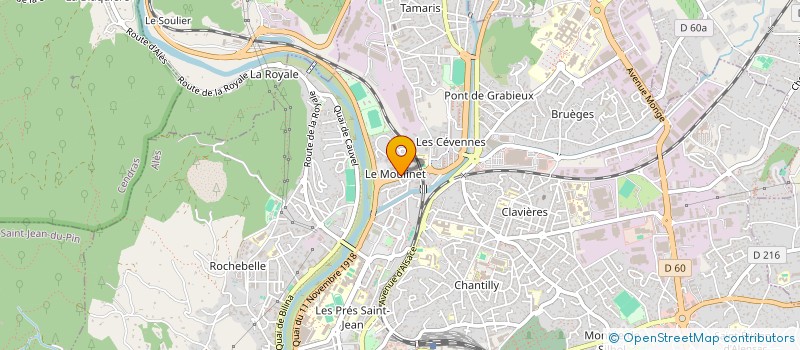 localisation de l'entreprise HALLES FRAIS à ALES