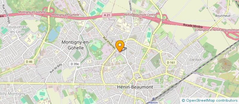 localisation de l'entreprise HALLES HENINOISES à HENIN-BEAUMONT