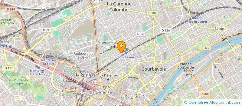 localisation de l'entreprise HALLES MARCEAU à COURBEVOIE