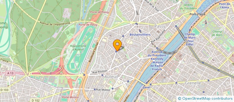 localisation de l'entreprise HALLES MOZART  PARIS