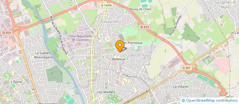 localisation de l'entreprise HALLES PASTEUR  COULAINES