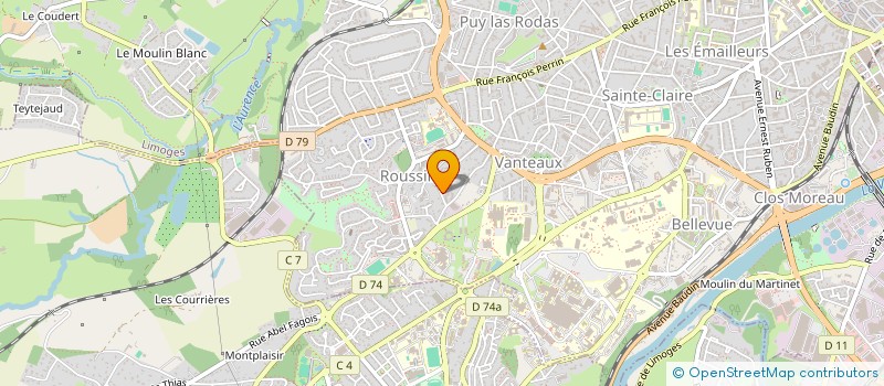 localisation de l'entreprise HALLES PRIMEURS à LIMOGES
