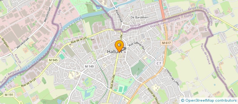 localisation de l'entreprise HALLUIN AUDITION  HALLUIN