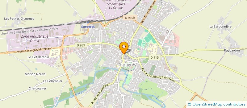 localisation de l'entreprise HALLUX  SURGERES