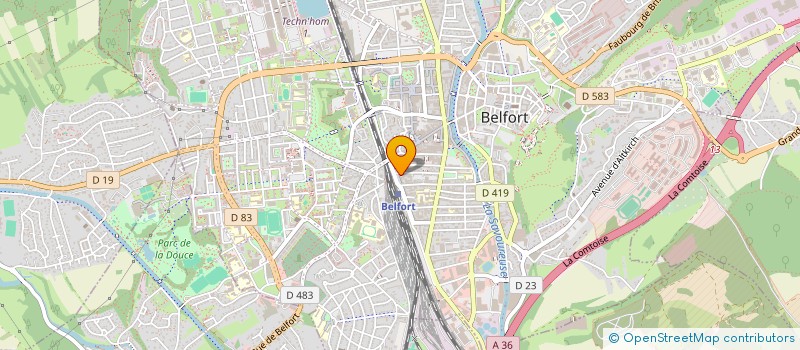 localisation de l'entreprise HALNORD à BELFORT