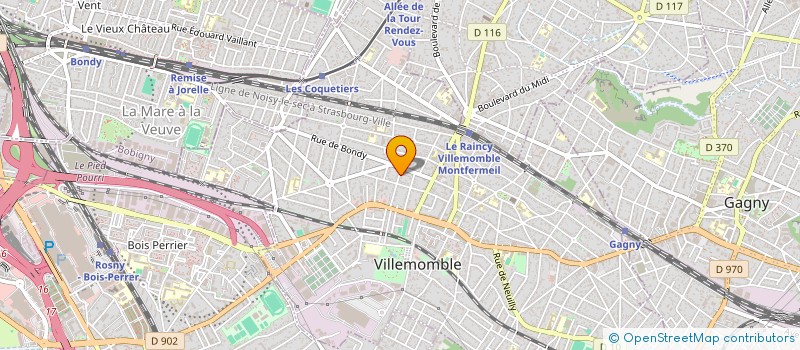 localisation de l'entreprise HALOS à VILLEMOMBLE