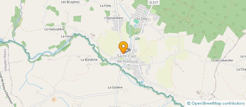 localisation de l'entreprise HALOUZE SECOURS ANIMAL à SAINT-CLAIR-DE-HALOUZE