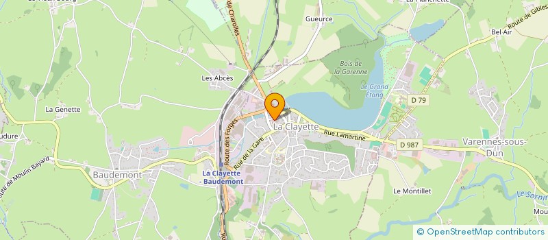 localisation de l'entreprise HALTE GARDERIE LA RIBAMBELLE à LA CLAYETTE