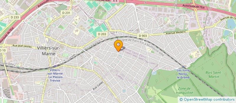 localisation de l'entreprise HALTE GARDERIE PARENTALE  VILLIERS-SUR-MARNE