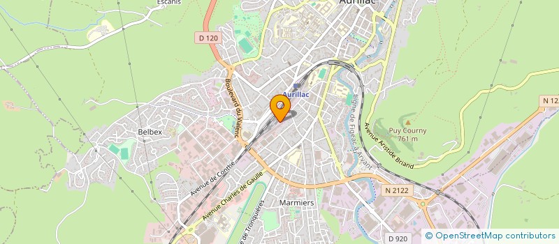 localisation de l'entreprise HALTE NUIT LES TOURNESOLS à AURILLAC