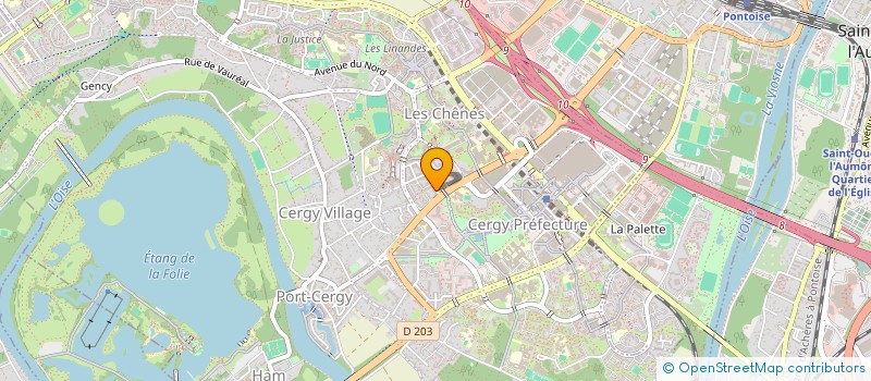 localisation de l'entreprise HALTERO-FORCE CLUB CP95 (H.F.C.CP95)  CERGY