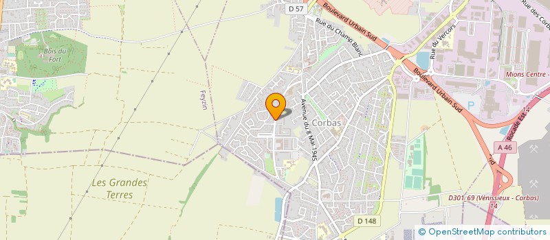 localisation de l'entreprise HAMA à CORBAS