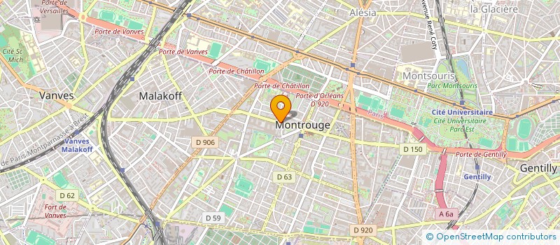 localisation de l'entreprise HAMAC 2  MONTROUGE