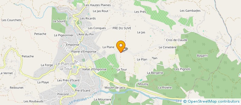 localisation de l'entreprise HAMEAU DE CORIOLAN à SAINTE MAXIME
