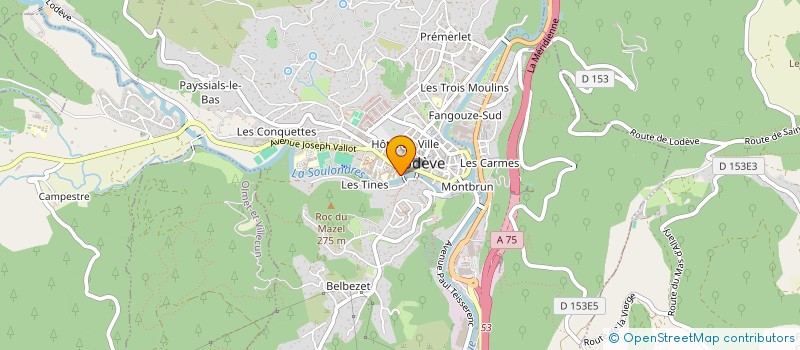 localisation de l'entreprise HAMEAU DE FORESTAGE DU LODEVOIS à LODEVE