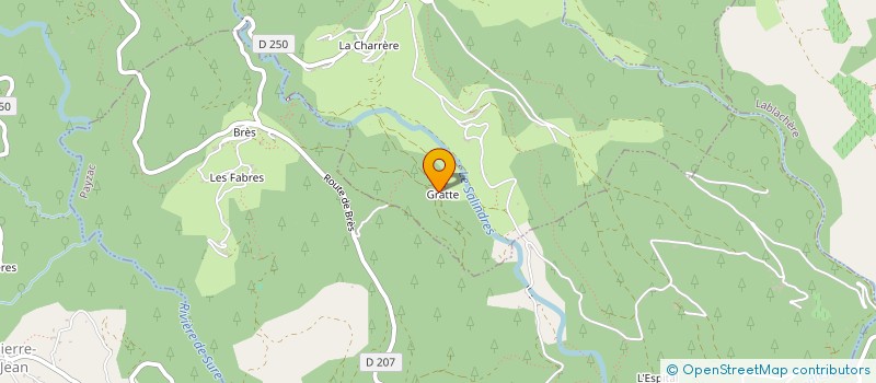 localisation de l'entreprise HAMEAU DE GRATTE  FAUGERES