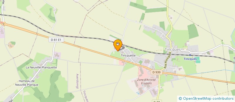 localisation de l'entreprise HAMEAU DE TINCQUETTE  TINCQUES