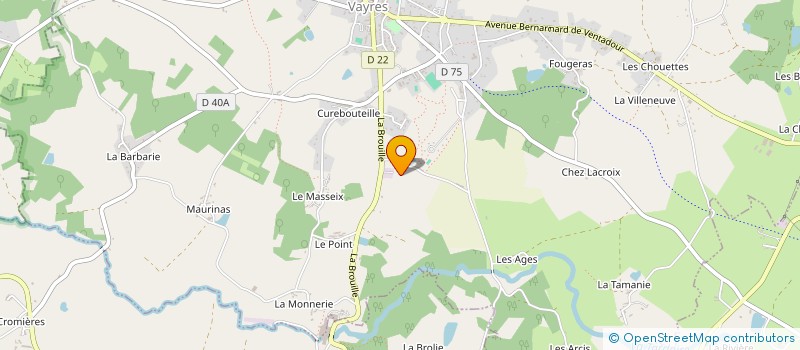 localisation de l'entreprise HAMEAU DES CHAPELLES à ORADOUR-SUR-VAYRES