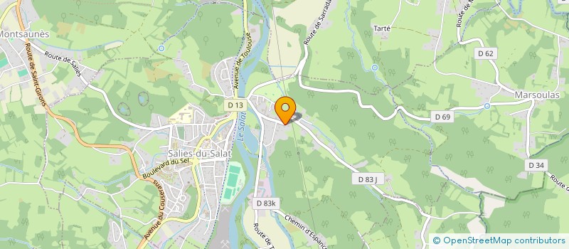 localisation de l'entreprise HAMEAU DU PONT  SALIES-DU-SALAT