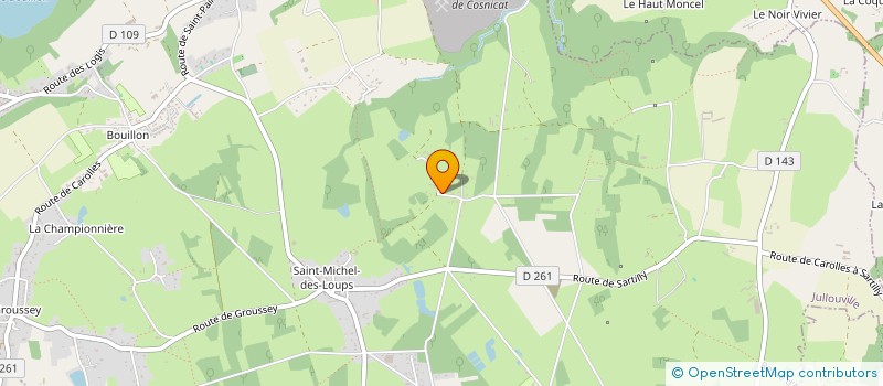 localisation de l'entreprise HAMEAU PAYSAGE  JULLOUVILLE