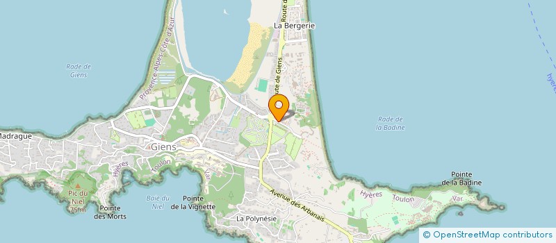 localisation de l'entreprise HAMEAU PINEDE  HYERES