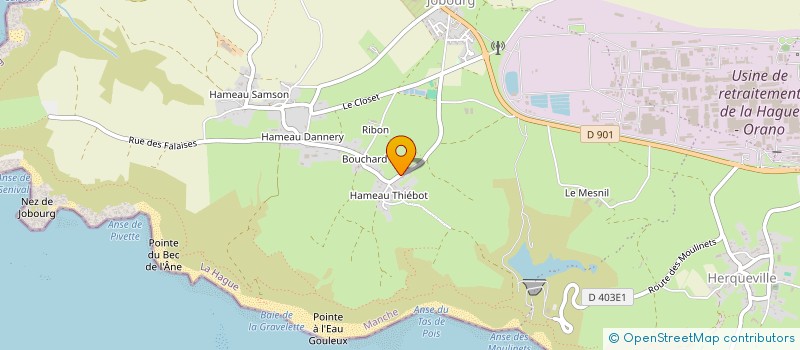 localisation de l'entreprise HAMEAU SAMSON  LA HAGUE