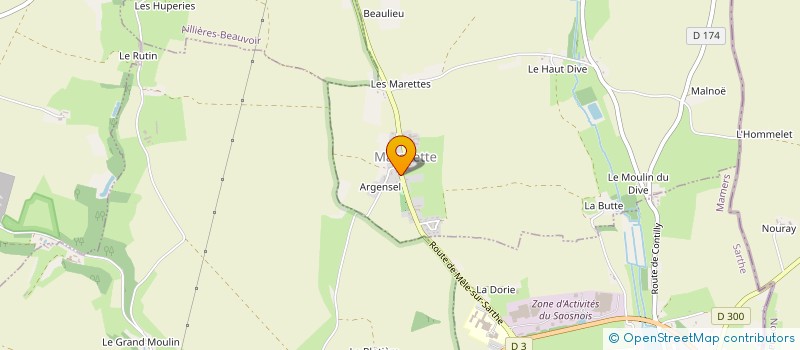 localisation de l'entreprise HAMEAUX  MAROLLETTE