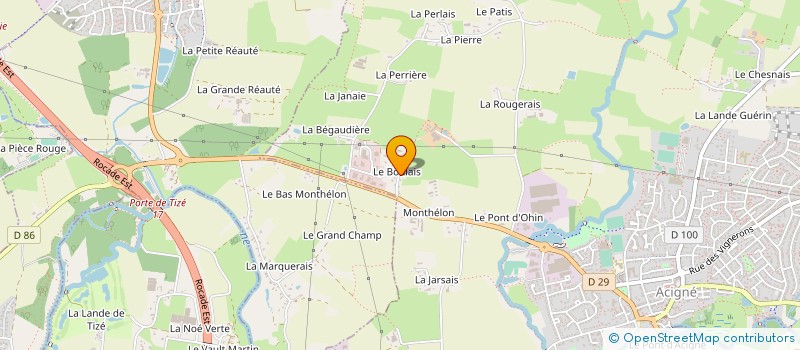 localisation de l'entreprise HAMEL GEOMETRES-EXPERTS à ACIGNE