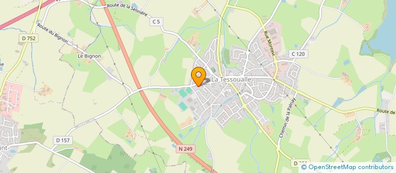 localisation de l'entreprise HAMELIN BEAUFRETON  LA TESSOUALLE