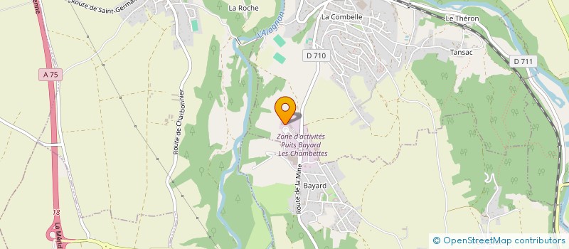 localisation de l'entreprise HAMELIN PEINTURES  AUZAT-LA-COMBELLE