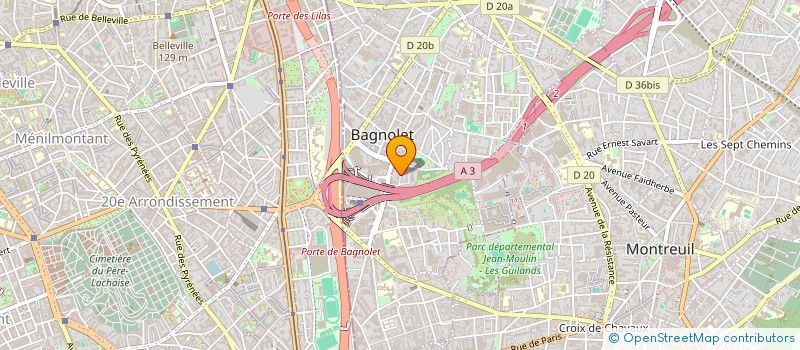 localisation de l'entreprise HAMLETTE à BAGNOLET