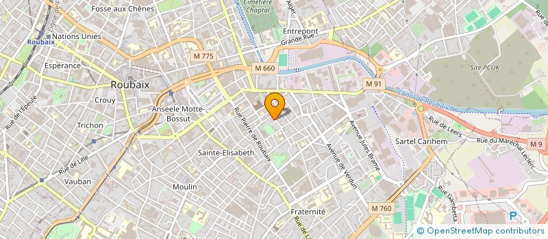 localisation de l'entreprise HAMMIA ET CIE  ROUBAIX