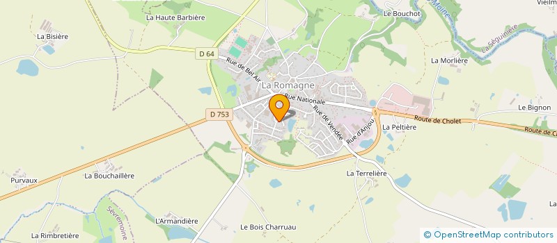 localisation de l'entreprise HAMO  LA ROMAGNE