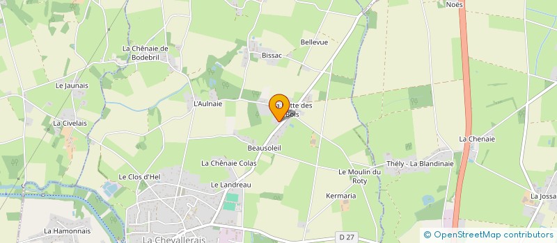 localisation de l'entreprise HAMON à LA CHEVALLERAIS