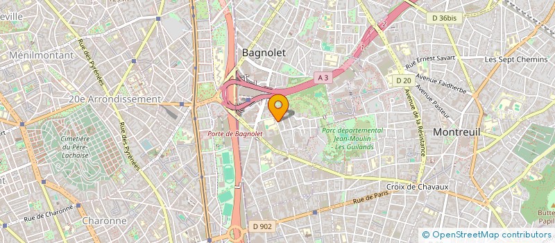 localisation de l'entreprise HAMON GILBERT ET à BAGNOLET