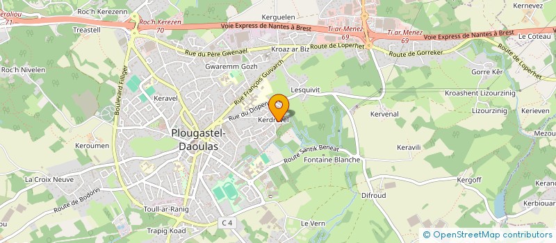 localisation de l'entreprise HAMONIG  PLOUGASTEL-DAOULAS