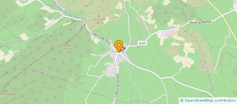 localisation de l'entreprise HAMSA YOGA  MAILHAC