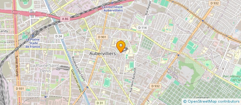 localisation de l'entreprise HAMZA EXPORT à AUBERVILLIERS