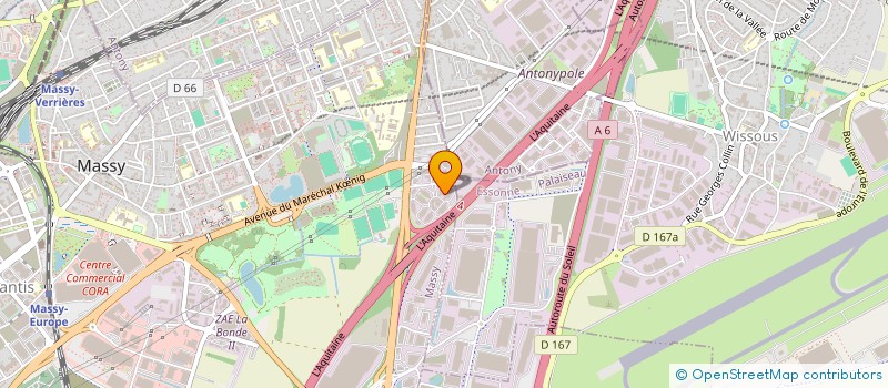 localisation de l'entreprise HANA INTERIM à MASSY