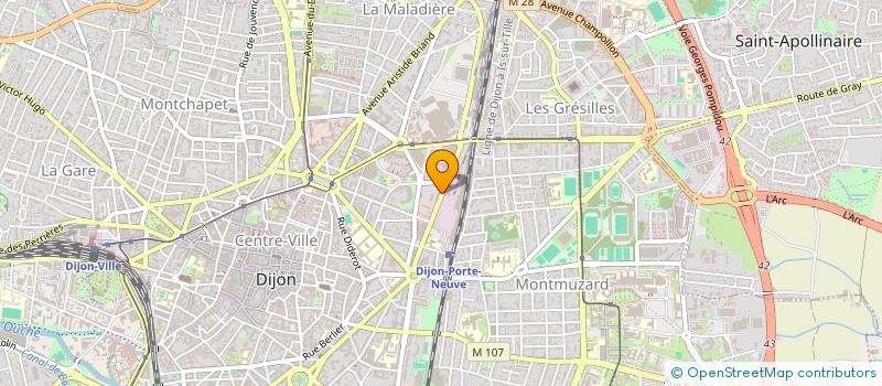 localisation de l'entreprise HANA TRANS EXPRESS à DIJON