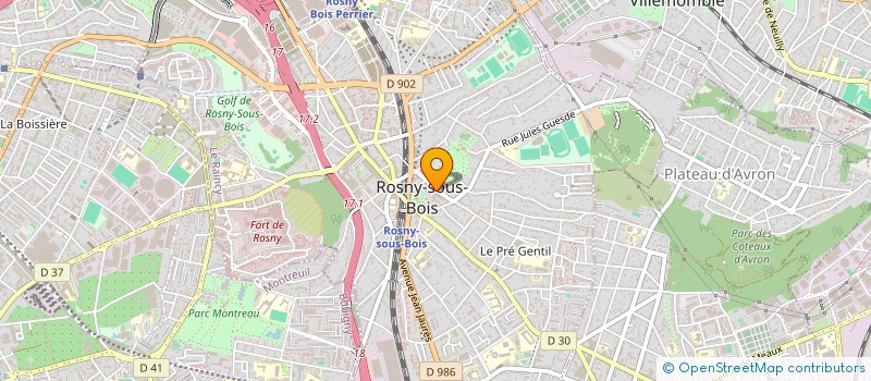 localisation de l'entreprise HANAO-FLUIDES à ROSNY-SOUS-BOIS