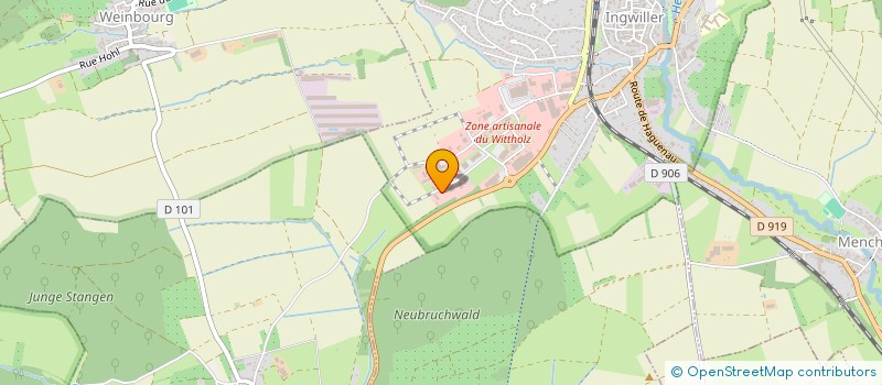 localisation de l'entreprise HANAU BETON  INGWILLER